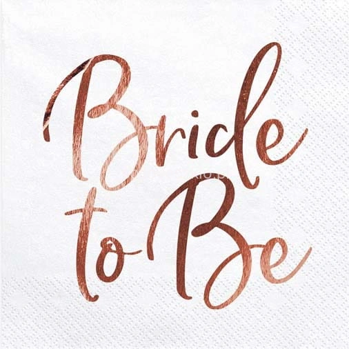 serwetki Bride to be rozowe zloto.jpg
