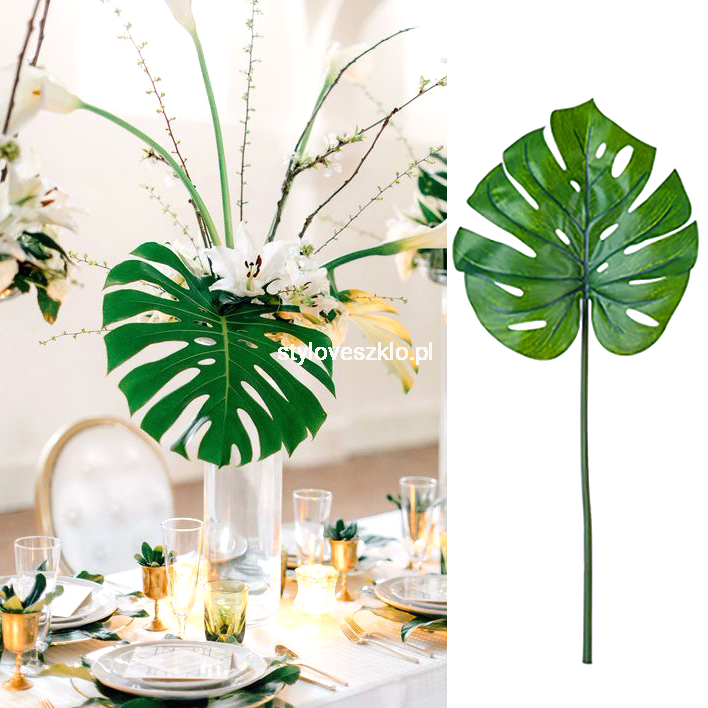 Licie Dekoracyjne Monstera 60cm 10szt. - Sklep StyloveSzklo