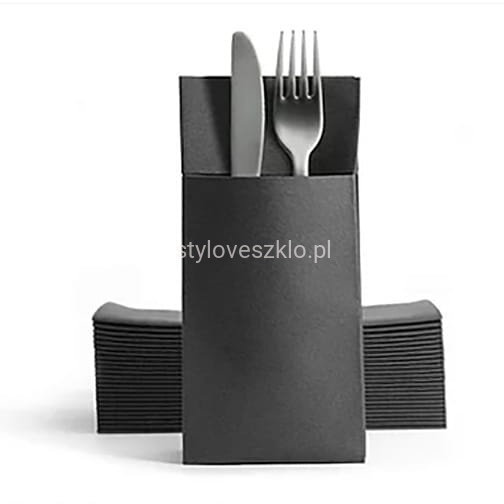 kieszonki na sztucce czarne 50 szt..jpg