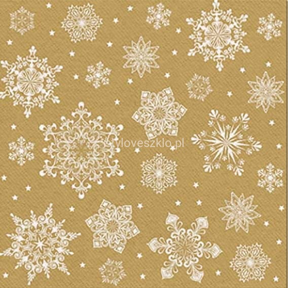 serwetki flizelinowe paw snowflakes gold.jpg