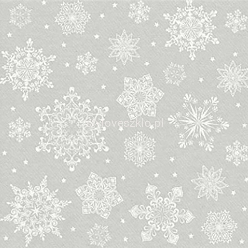 serwetki flizelinowe paw snowflakes silver.jpg
