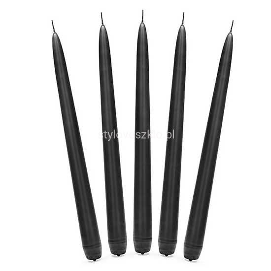 swiece stożkowe matowe czarne 24cm.jpg