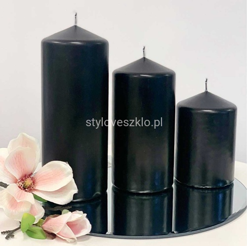 swieca ozdobna pienkowa classic czarna.jpg