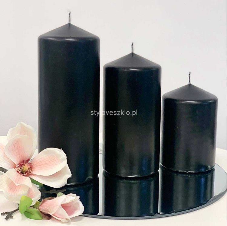 swieca ozdobna pienkowa classic czarna.jpg