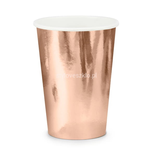 kubeczki jednorazowe rozowe zloto 200 ml 6 szt..jpg