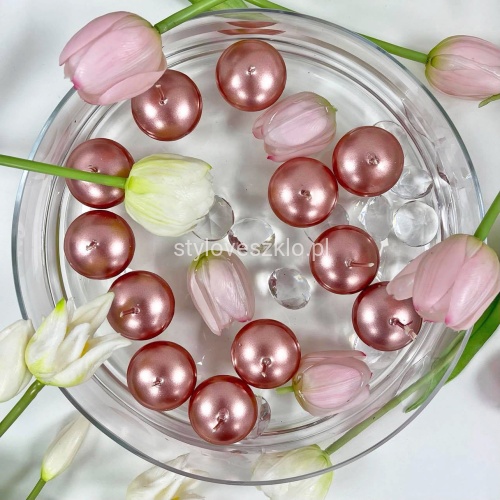 swiece plywające kulki rozowe zloto 12 szt..jpg