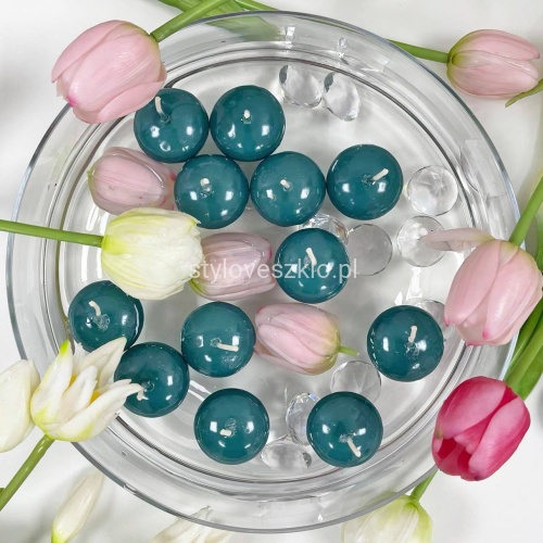 swieczki plywające kulki zielony morski 12 szt..jpg