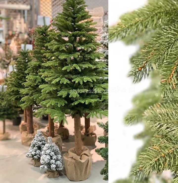Choinka Sztuczna na Pniu Świerk Zielony PE Jak Żywa.jpg