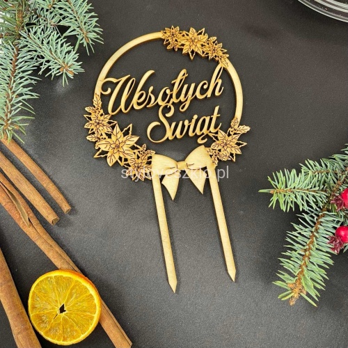 topper na tort drewniany wesolych swiat.jpg