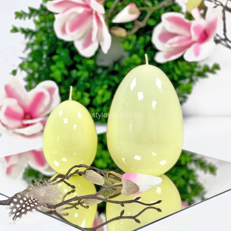 swieca lakierowana jajko jasny zolty.jpg