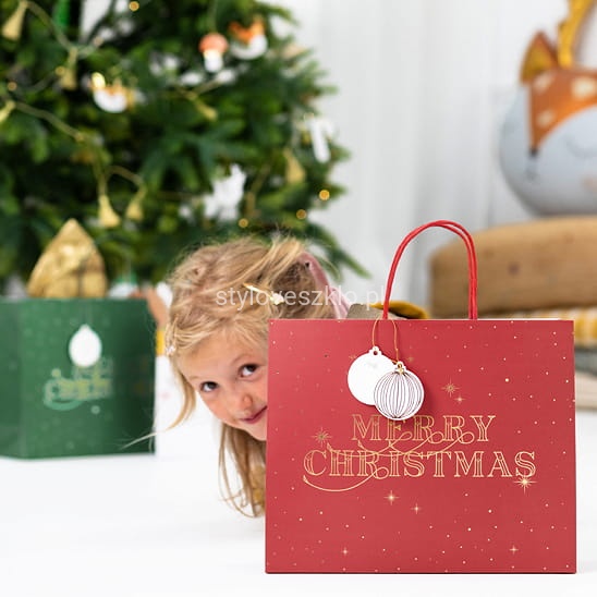 torebka na prezenty merry christmas czerwona.jpg
