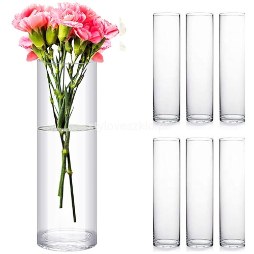 wazon szklany cylinder mocne szklo h40 6szt..jpg