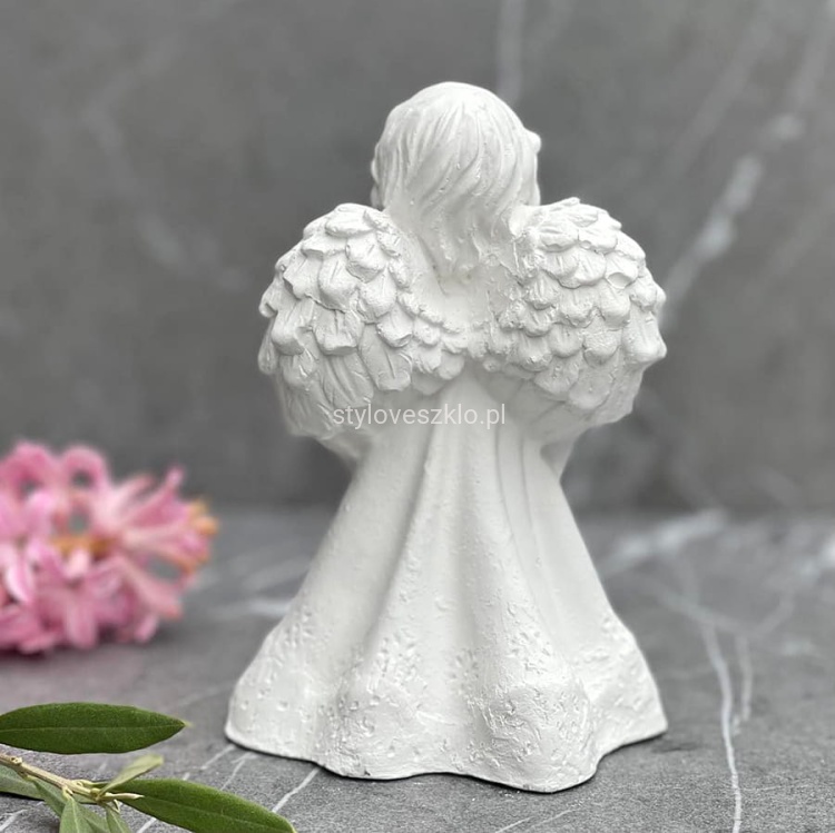 Aniołek Modlący się Figurka Komunijna Biały 14 cm 3.jpg