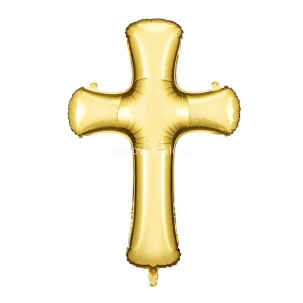 krzyz zloty balon foliowy.jpg