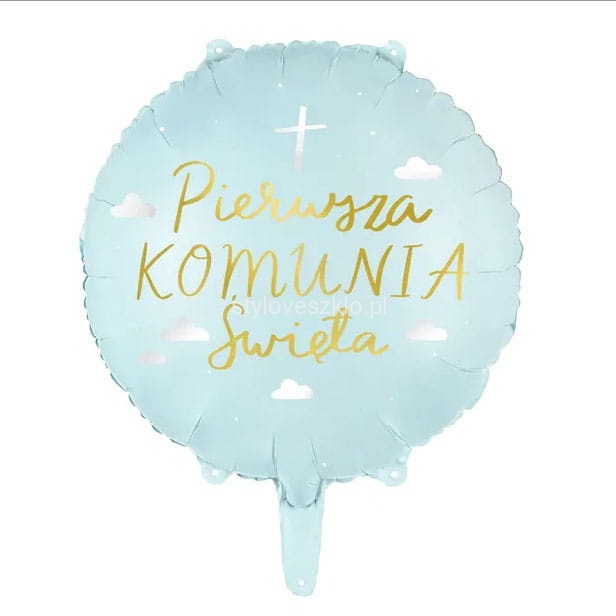 Balon Foliowy Pierwsza Komunia sw niebieski.jpg