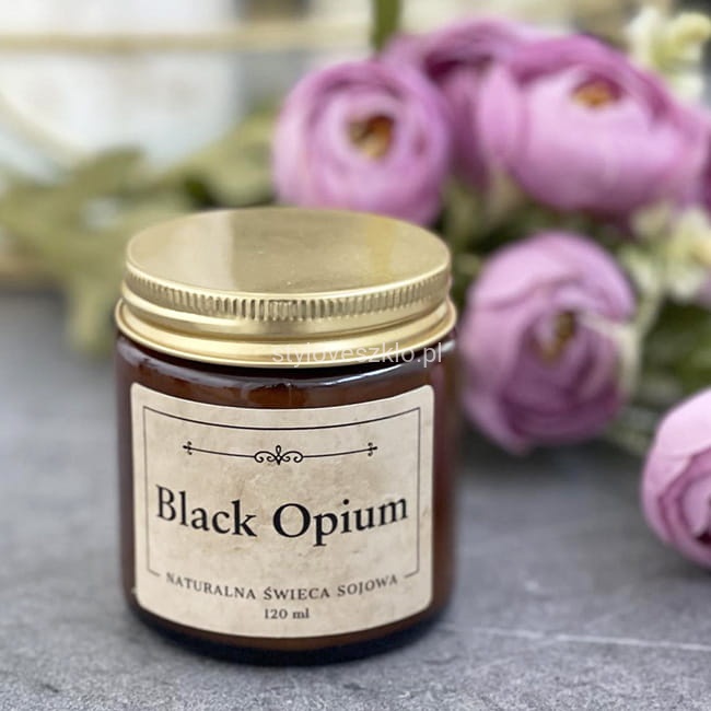 Naturalna Świeca Sojowa w Słoiczku Black Opium 120 ml.jpg