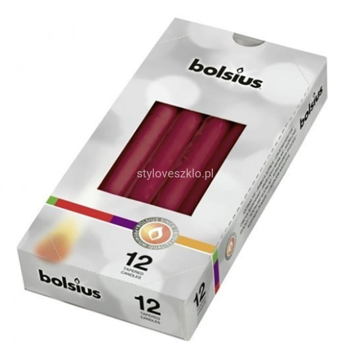 swiece szpic bolsius 12 szt. bordowe.jpg