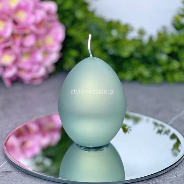 swieca satynowa jajko zielone.jpg