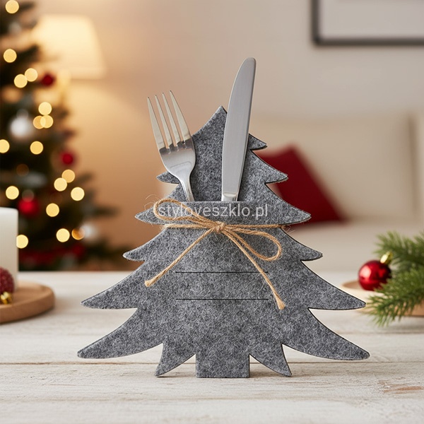 Etui na sztućce choinka szara.jpg