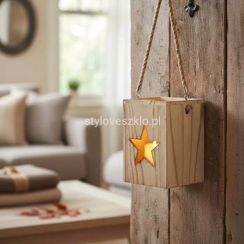 Świecznik Drewniany wiszący Gwiazdka.jpg