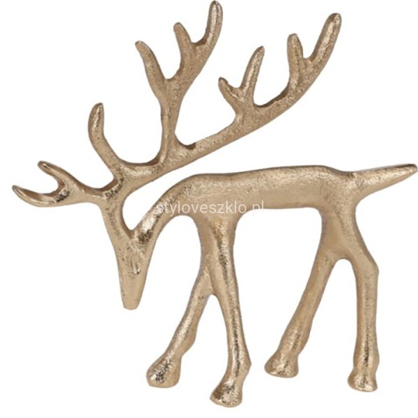 Figurka Metalowa Renifer Złoty Duży 16 cm 2.jpg