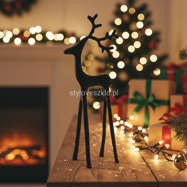 Figurka Metalowa Renifer Czarny  Smukły 40 cm.jpg