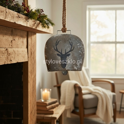Metalowy Dzwonek Zawieszka z Reniferem.jpg