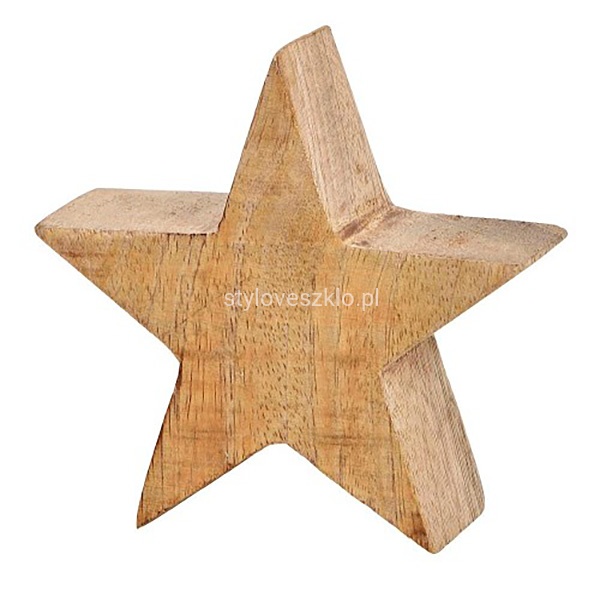 Gwiazdka Drewniana z Drzewa Mango 10 cm 3.jpg
