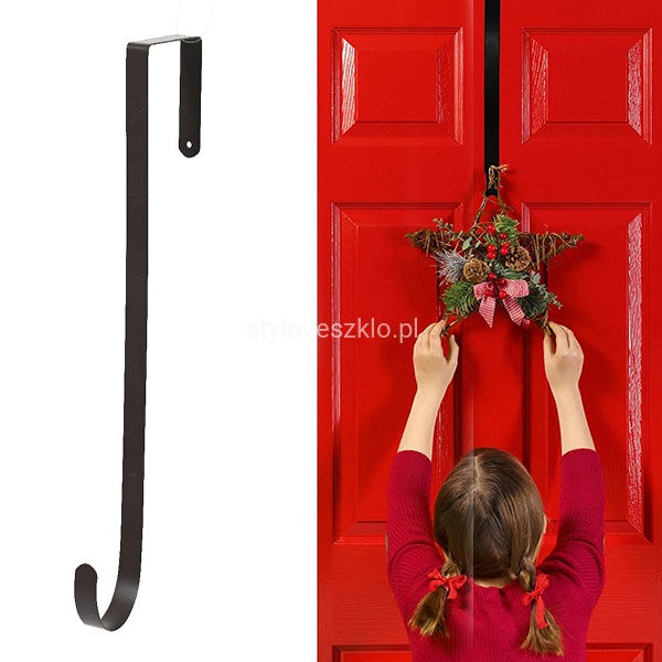 Uchwyt na wianek na drzwi Czarny 28 cm 44.jpg