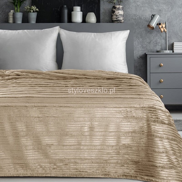 Koc Premium Dwustronny Nina Kremowy 150x200 cm.jpg