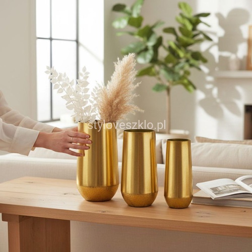 Komplet Osłonek złotych gładkich do kompozycji.3.jpg