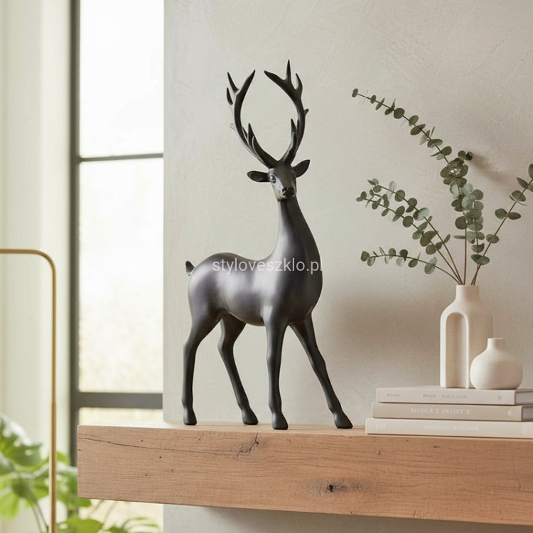 Figurka renifer czarny stojacy 29 cm n.jpg