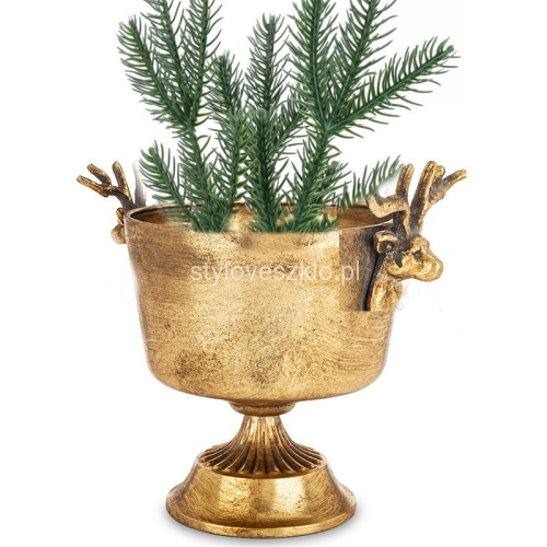 Puchar zloty z glowami reniferow.23 cm.jpg