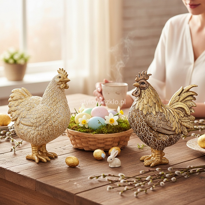 kogut wielkanocny i kura wielkanocna figurka.jpg