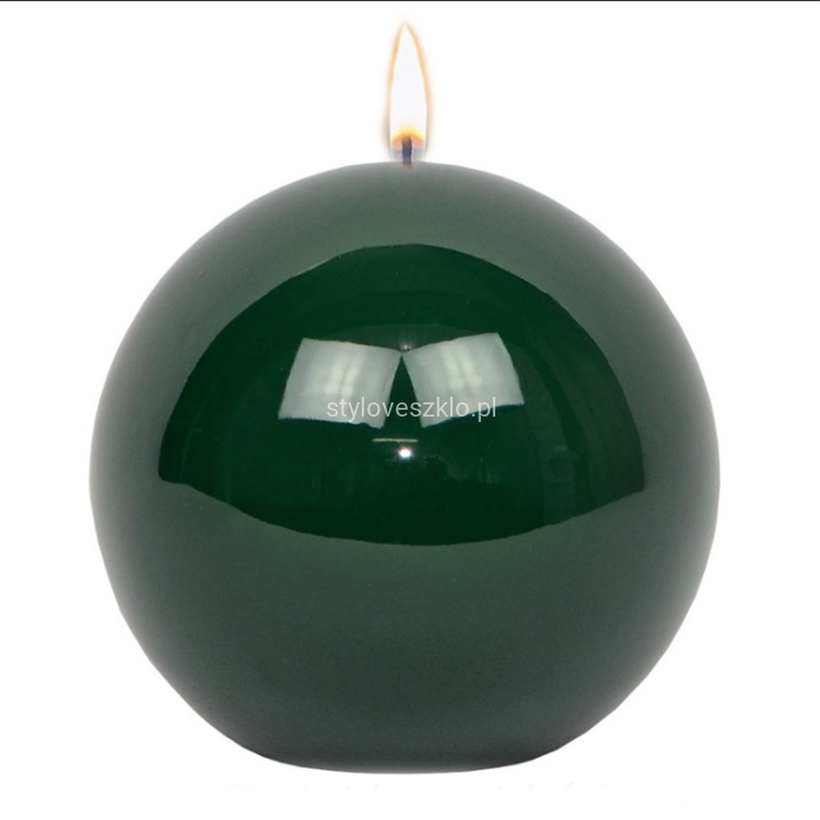 swieca kula lakier butelkowa zieleń 8 cm.jpg