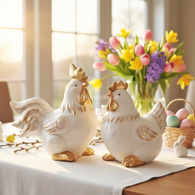 kogut i kura figurka wielkanocna 19x17 cm.jpg