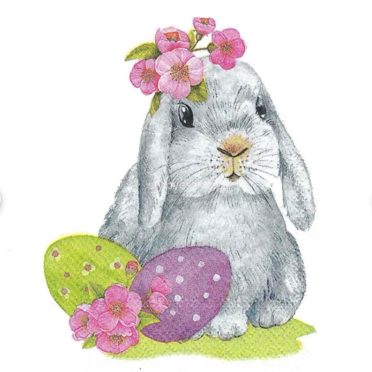 Serwetki papierowe wielkanoc Easter Bunny 33x33cm.jpg