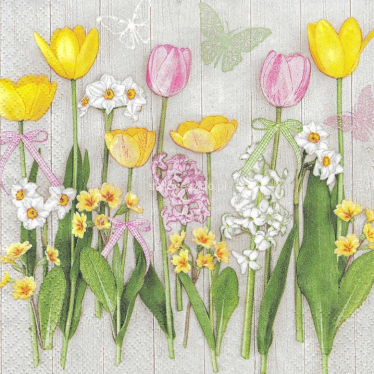 serwetki papierowe wielkanoc kwiatowa wiosna 33x33 cm.jpg