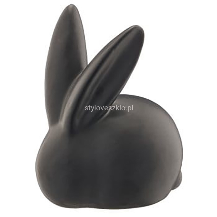 zajac wielkanocny ceramika czarny 13 cm.jpg