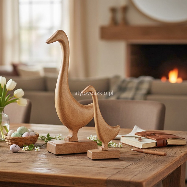 Geś dekoracyjna figurka wielkanocna z drzewa mango.jpg