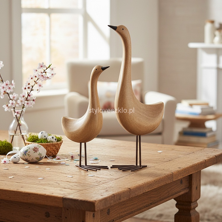 Geś dekoracyjna figurka wielkanocna na metalowych nóżkach.jpg