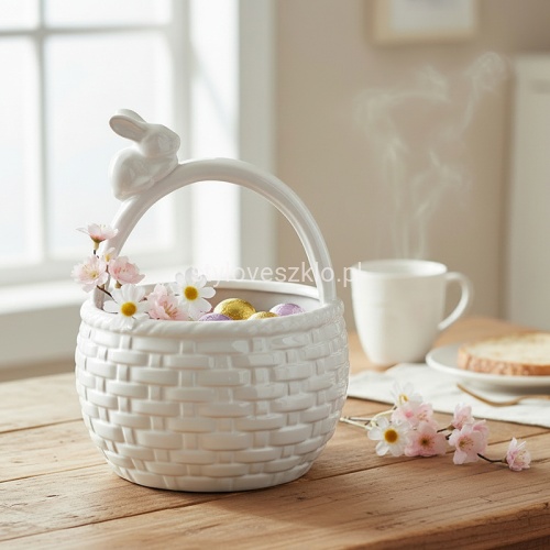 koszyk ceramiczny biały z zajaczkiem 16x12cm.jpg
