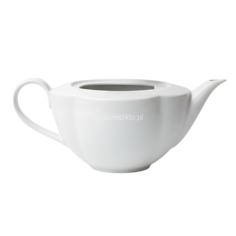 Wazon dekoracyjny Dzbanek Niski Biala porcelana 26 cm.3.jpg