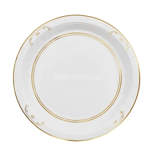 talerzyki biale ze zlotym ornamentem slub komunia 26cm.jpg