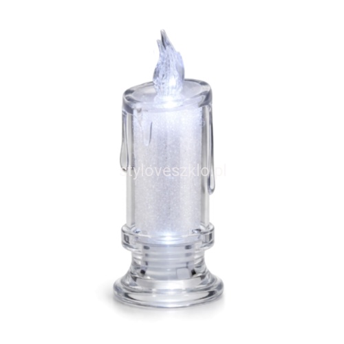 swieca brokaatowa led 15 cm zimne swiatlo 3.jpg