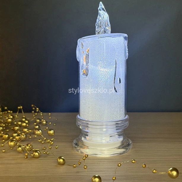 swieca led brokatowa 15 cm zimne swiatlo 2.jpg
