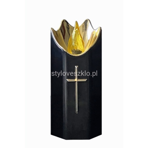 Znicz LED ZLOTO-CZARNY 12 CM.jpg