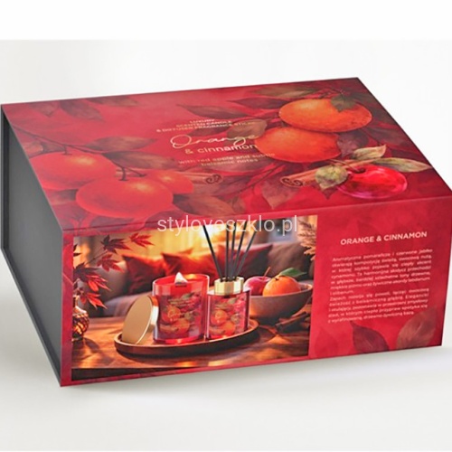 Zestaw Prezentowy Orange & Cinnamon Świeca Sojowa i Dyfuzor4.jpg