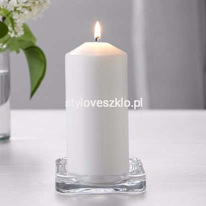 Podstawka szklana pod świecę 10x10 cm