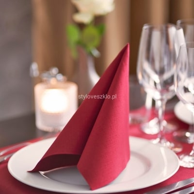 Serwetki Flizelinowe Dunisoft 40x40cm 60szt. Czerwone